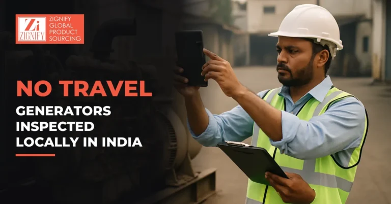 Local inspector checking an industrial generator in India